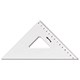 Rotring 45 Degree Set Square with Bevelled and Tracing Edges Hypotenuse 200mm Ref S0221160