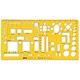 Rotring Stencil Furniture Template Robust Clear Yellow-tinted Ref S0238921