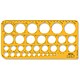 Rotring Stencil CirclesTemplate Robust 1-36mm Clear Yellow-tinted Ref S0221691
