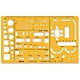 Rotring Stencil Architects Combination Template Robust Clear Yellow-tinted Ref S0238711