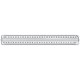 Rotring Ruler Plate Plastic 1mm and 0.5mm Scales 300mm Clear Ref S0221020