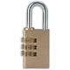 Helix Locksafe Combination Padlock Brass with Hardened Steel Shackles 30mm Ref CP2030