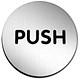 Durable Push Pictogram Sign Stainless Steel Ref 4900-65