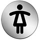 Durable Women's WC Pictogram Sign Stainless Steel Ref 4904-23