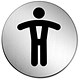 Durable Men's WC Pictogram Sign Stainless Steel Ref 4905-23