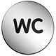 Durable WC Pictogram Sign Stainless Steel Ref 4907-23