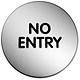 Durable No Entry Pictogram Sign Stainless Steel Ref 4912-65
