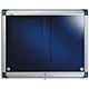 Nobo Pacific Display Cabinet Noticeboard Lockable Sliding Door Aluminium W970xH766mm Blue Ref 1901977