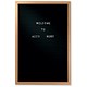 Nobo Welcome Information Letter Board with Characters Beech Frame W450xH600mm Black Ref 1901933
