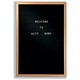 Nobo Welcome Information Letter Board with Characters Beech Frame W600xH900mm Black Ref 1901927