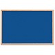 Nobo Elipse Noticeboard with Fixings and Teak Finish W900xH600mm Blue Ref 30130038