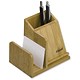 Rexel Bamboo Desktop Organiser Pencil Cup Sorter and Business Card Holder W150xD95xH110mm Ref 2102373