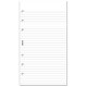Filofax Refill Insert Ruled Paper 30 Sheets 95x171mm Personal White Ref 133008