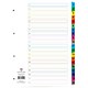 Concord Index Multicolour-tabbed Mylar-Reinforced 4 Holes 1-20 A4 White Ref CS19