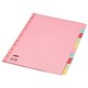 Concord Subject Dividers 230 Micron Reinforced 10-Part A4 Assorted Ref 77199/71