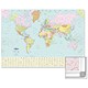 Map Marketing World Political Map Framed W1200xH830mm Ref FRAMBEX