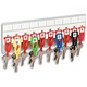 Helix Premium Keystrip with 10 Double Key Hooks 250x7x80mm