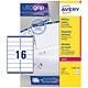 Avery Addressing Labels Laser Jam-free 16 per Sheet 99.1x33.9mm White Ref L7162-100 [1600 Labels]