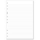 Filofax Refill Insert Ruled Paper 20 Sheets 176x250mm B5 White Ref 173008