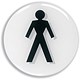 Stewart Superior Office Logo Sign Polyurethane Convex Dia.60mm Gents Toilet Ref CV002