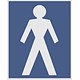 Stewart Superior Office Sign Mens Toilet Symbol W115xD1xH140mm PVC Ref Nof104