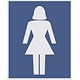 Stewart Superior Office Sign Ladies Toilet Symbol W115xD1xH140mm PVC Ref Nof105
