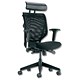 Influx Fresco Synchro Armchair Headrest Mesh Back H660-720mm W490xD500xH400-490mm Black