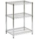 Trexus Shelving Unit Wire Adjustable 3 Tier Capacity 300kg each W610xD457xH864mm Chrome