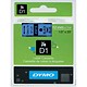 Dymo D1 Tape for Electronic Labelmakers 12mmx7m Black on Blue Ref 45016 S0720560