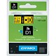Dymo D1 Tape for Electronic Labelmakers 12mmx7m Black on Yellow Ref 45018 S0720580