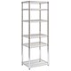 Trexus Shelving Unit Wire Adjustable 6 Tier Capacity 300kg each W610xD457xH1830mm Chrome