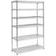 Trexus Shelving Unit Wire Adjustable 6 Tier Capacity 300kg each W1220xD457xH1830mm Chrome