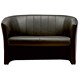 Image of Trexus Plus Tub Sofa Leather W1220xD660xH760mm Black