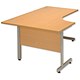 Influx Desk Cantilever Radial Left-hand W1600xD1180xH720mm Beech