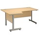Influx Desk Cantilever Radial Left-hand W1600xD1180xH720mm Maple