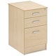 Trexus Filing Pedestal 600 Desk-high 3 Drawer Lockable W420xD600xH720mm Maple