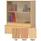 Trexus Bookcase with Sliding Glass Doors and Fixed Shelf W770xD344xH732mm Maple