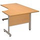 Influx Desk Cantilever Radial Right-hand W1600xD1180xH720mm Beech