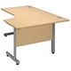 Influx Desk Cantilever Radial Right-hand W1600xD1180xH720mm Maple