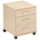 Trexus Mobile Pedestal 3 Drawer Lockable W405xD514xH520mm Maple
