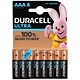 Duracell Ultra M3 MN2400 Battery Alkaline 1.5V AAA Ref 15071690 [Pack 8]