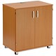 Trexus Mobile PC Cabinet with Keyboard Shelf and Printer Stand W750xD510xH829mm Beech