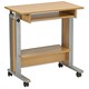 Trexus Mobile PC Workstation Height-adjustable W750xD450xH770-1020mm Oak