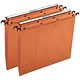L Oblique Suspension File Manilla Vertical for 100 Sheets V-Base Foolscap Orange Ref L206000 [Pack 25]