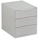 Sonix Pedestal Steel Low Under-desk 3 Drawer W420xD564xH495mm Silver