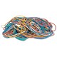 Quality Rubber Bands Assorted Sizes and Colours Ref 270746 [Box 100g]
