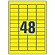 Avery Coloured Labels Laser 48 per Sheet 45.7x21.2mm Yellow Ref L6041-20 [960 Labels]