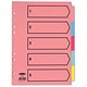 Concord Subject Dividers 230 Micron 5-Part Printed A4 Assorted Ref 71198/PJ11