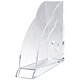 Rexel Nimbus Magazine Rack Robust Acrylic with Front Indexing Tab Clear Ref 2101499