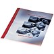 Rexel Thermal Binding Covers 1.5mm Front PVC Clear Back Leathergrain A4 Red Ref 451201U [Pack 100]
